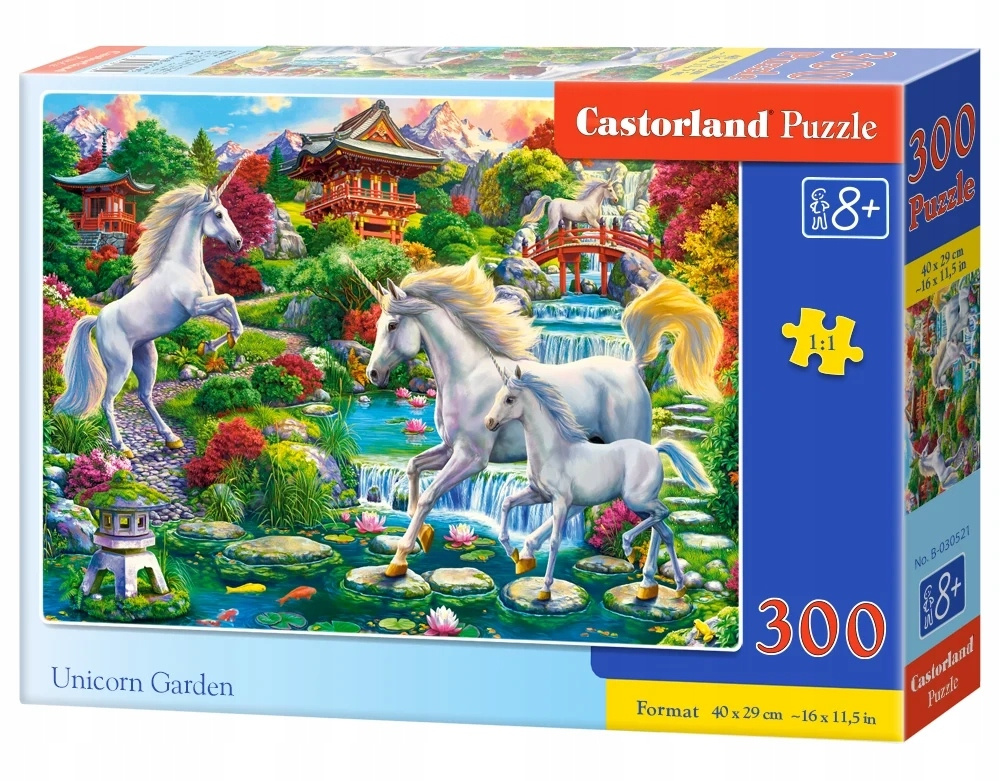 Puzzle 300 Układanka Magiczny Ogród JEDNOROŻCE ZWIERZĘTA Natura 8+ Castor_2