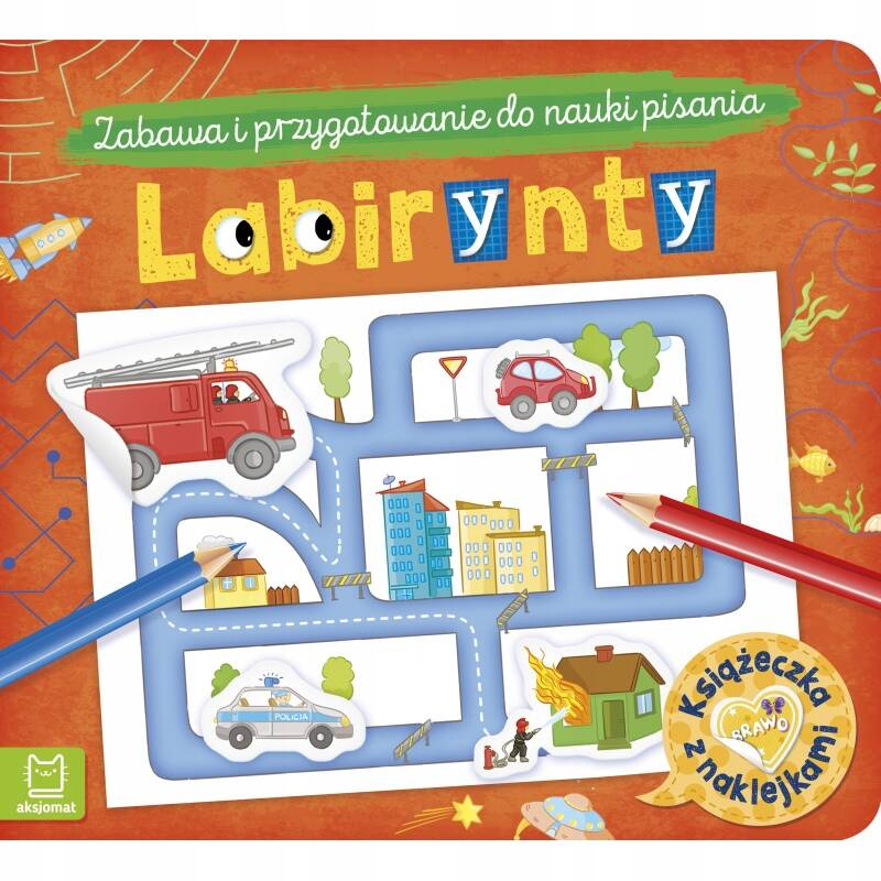 Labirynty Książeczka Z Naklejkami 3+ Aksjomat 3033_1
