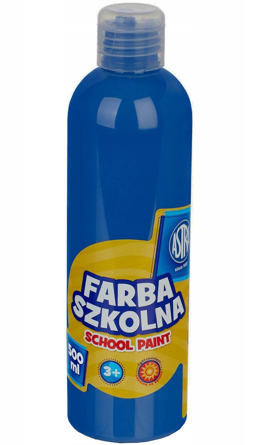 Farba Plakatowa Szkolna 500ml CIEMNONIEBIESKA 3+ Astra 301109004_1