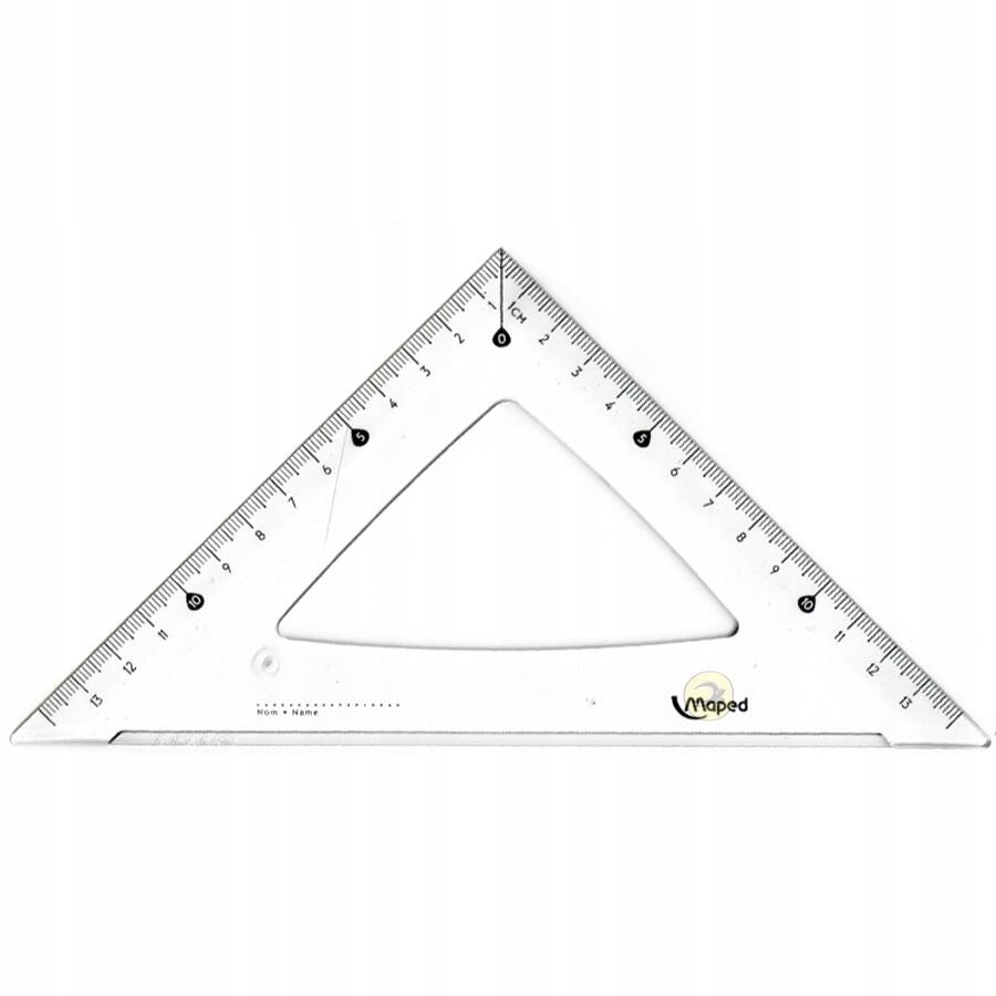 Przybory Geometryczne Linijka Ekierka x2 Kątomierz Matematyka Maped 242820_4