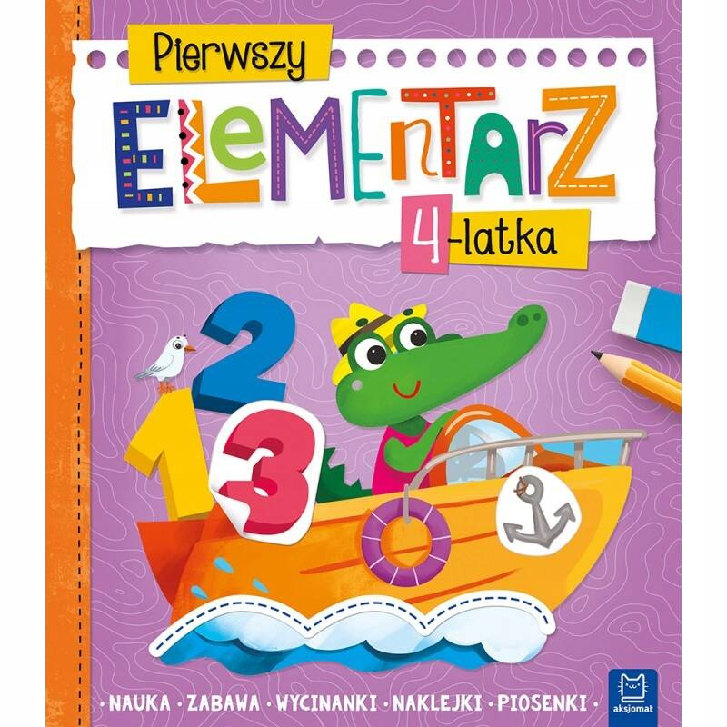 Pierwszy Elementarz 4-Latka Nauka Zabawa Wycinanki A. Bator 4+ Aksjomat_1