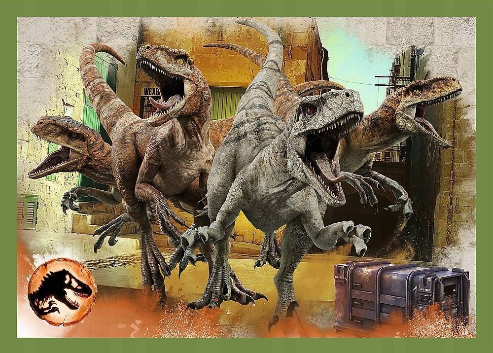 Puzzle 4w1 Układanka DINOZAURY Jurassic World Tyranozaur 4+ Trefl 34607_3