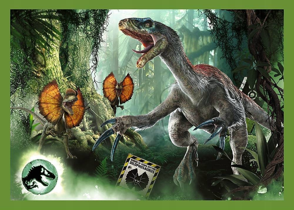 Puzzle 4w1 Układanka DINOZAURY Jurassic World Tyranozaur 4+ Trefl 34607_5