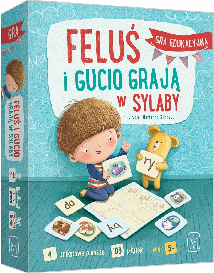 Feluś i Gucio Grają W sylaby Gra Edukacyjna Układanka 5+ Nasza Księgarnia_1