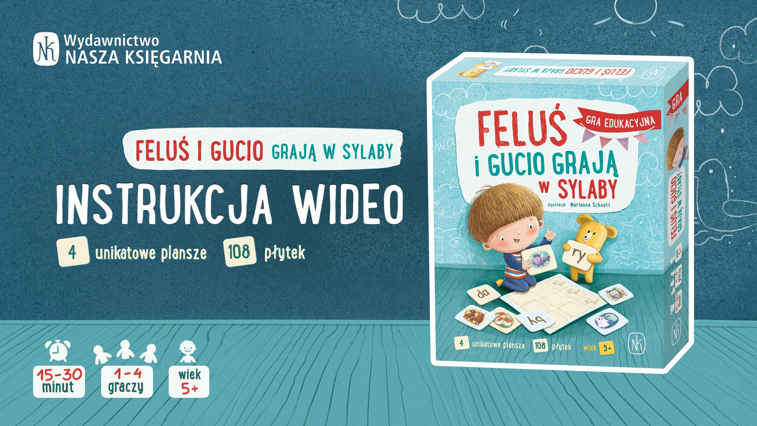 Feluś i Gucio Grają W sylaby Gra Edukacyjna Układanka 5+ Nasza Księgarnia_3