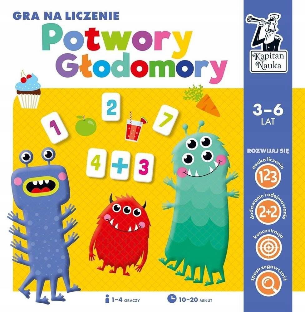 Potwory Głodomory Gra Na Liczenie Edukacyjna Ćwiczenia 3+ Kapitan Nauka_1