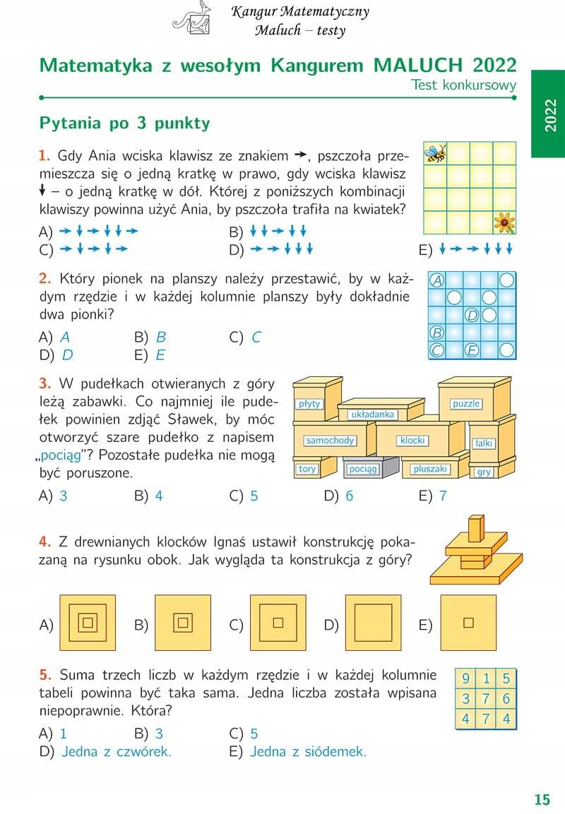 Matematyka Z Wesołym Kangurem Maluch 2023 kl. 3-4 Kangur Matematyczny_2