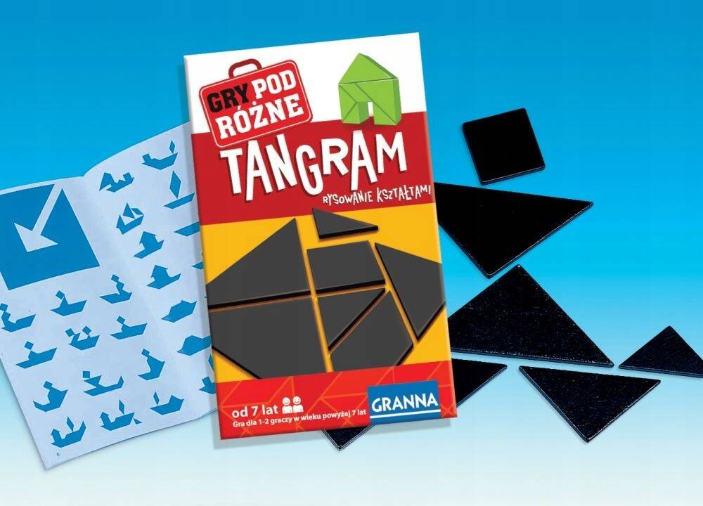 Tangram Rysowanie Kształtami Gra Podróżna Układanka Logiczna 7+ Granna_2