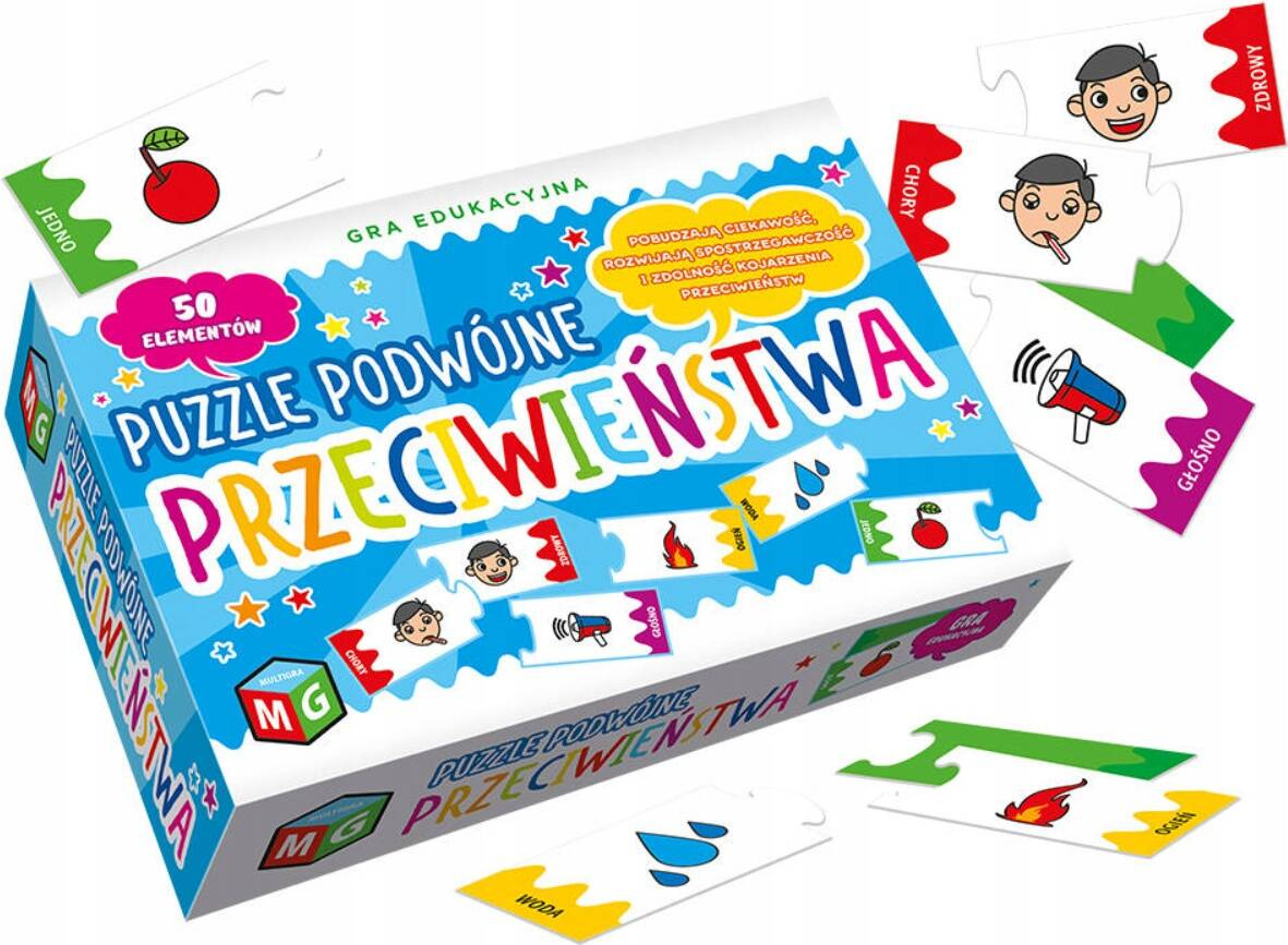 Puzzle Edukacyjne PRZECIWIEŃSTWA Gra Na Spostrzegawczość 4+ Multigra_1