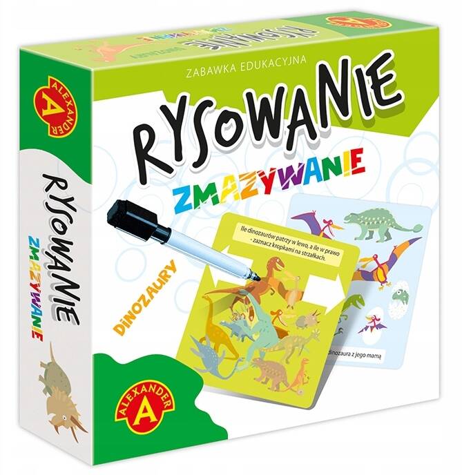 Rysowanie Zmazywanie Dinozaury Gra Edukacyjna Matematyka 6+ Alexander 2687_1