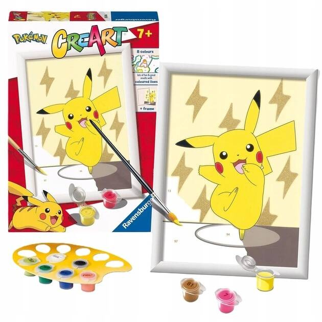 Obraz Do Malowania Po Numerach POKEMON PIKACHU 7+ Ravensburger 202416_1