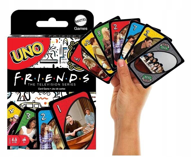 Gra Karciana Uno Karty PRZYJACIELE Friends 7+ Mattel_1