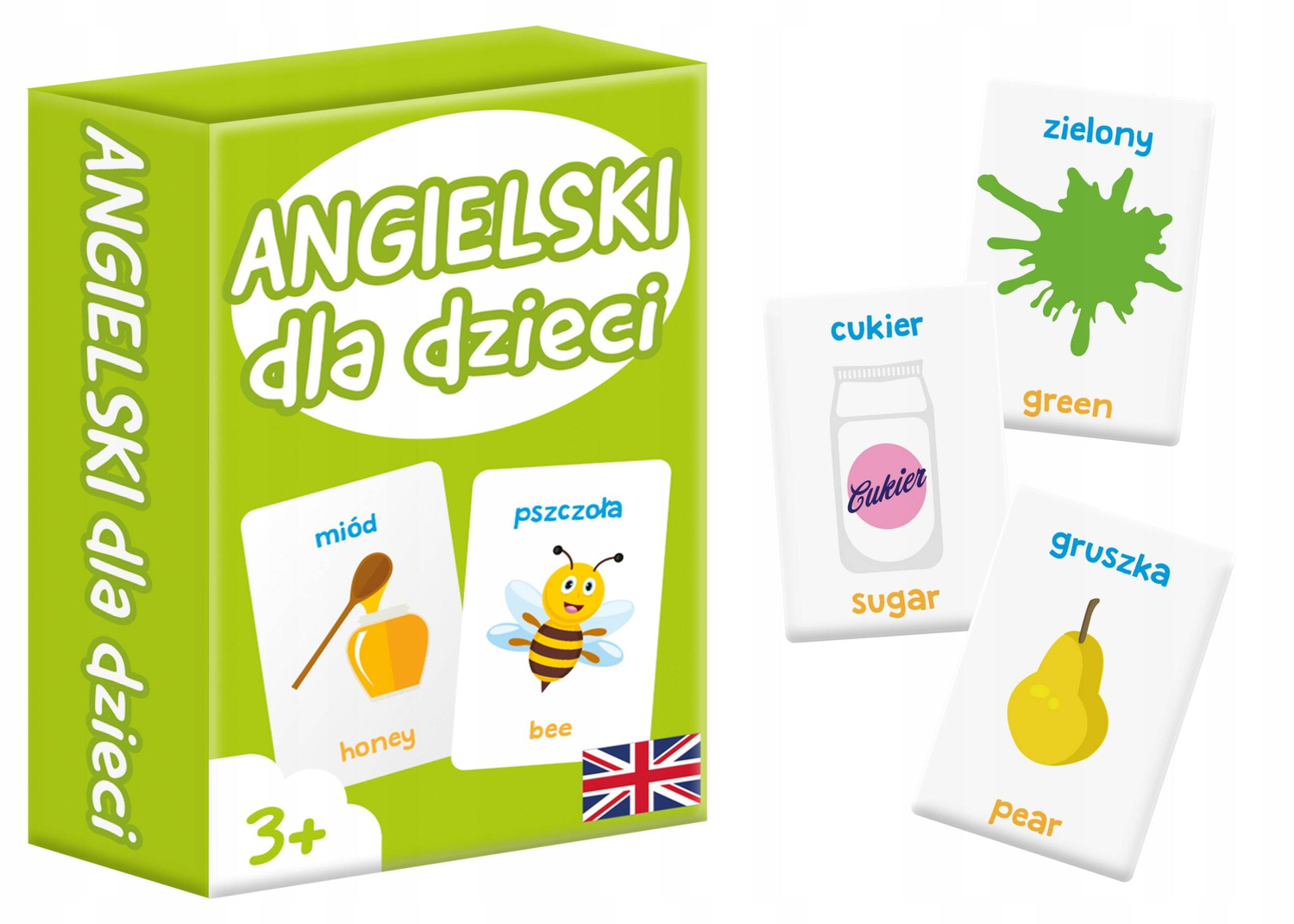 Angielski Dla Dzieci Mini Karty Z Hasłami PL/EN Do Nauki 3+ Kangur_1