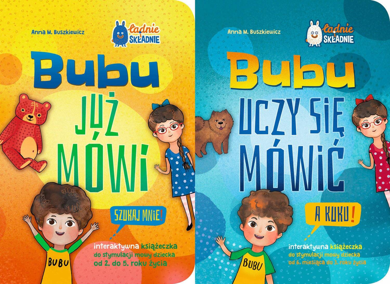 Bubu Uczy Się Mówić + Bubu Już Mówi Anna M. Buszkiewicz 6M+ Greg_1