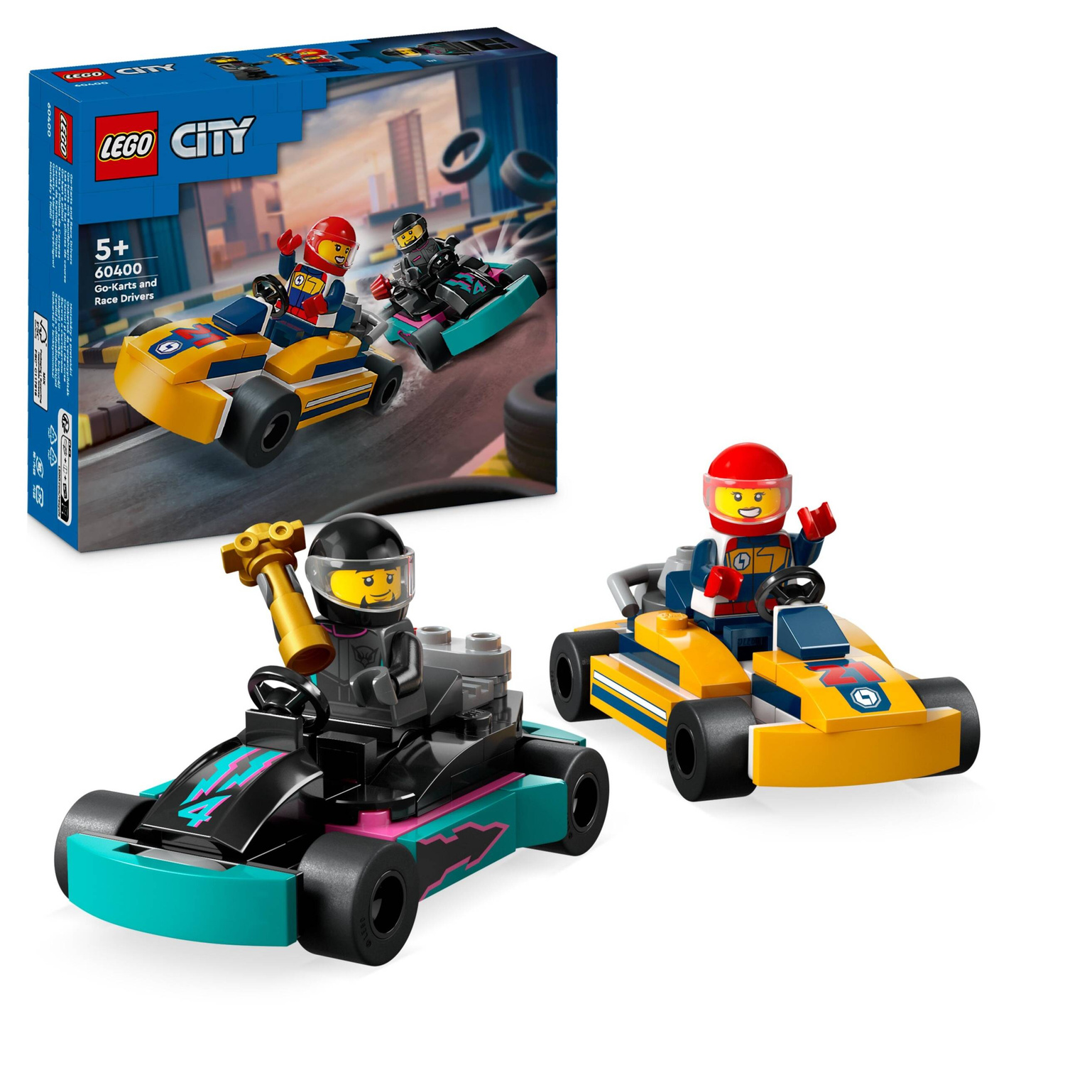 LEGO City Gokarty i Kierowcy Wyścigowi 99 el. 5+ 60400_1