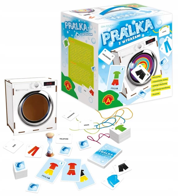 PRALKA z Wyrazami Gra Edukacyjna Rekwizyty 5+ Alexander 2239_1