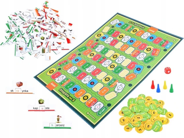 Ortografia Na 6 Pisanie Bez Problemu Gra Edukacyjna Planszowa 5+ Jawa 01335_3