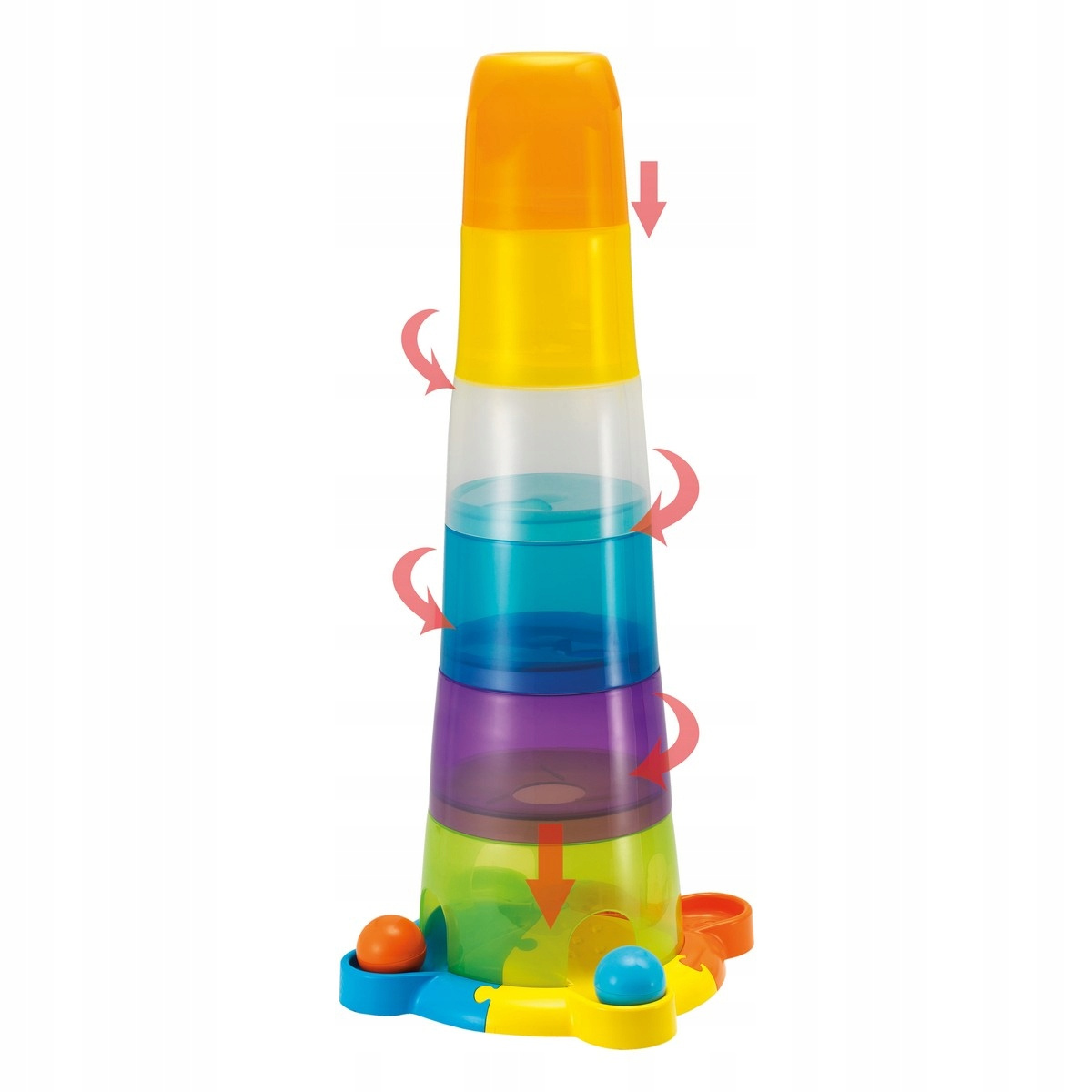 Wieża Z Piłeczkami Piramidka Duża SORTER 12MSmily Play 0737_5