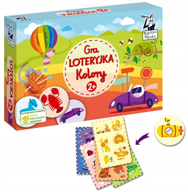 Gra Loteryjka Kolory Edukacyjna Dla Najmłodszych Dzieci 2+ Kapitan Nauka_1