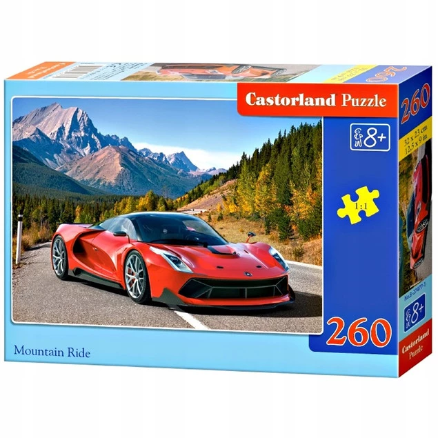 Puzzle 260 Układanka Samochód AUTO SPORTOWE Widok Góry 8+ Castorland_2