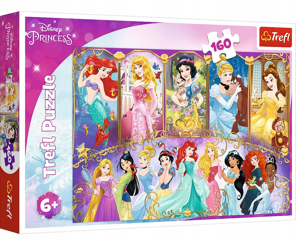Puzzle 160 Układanka Portrety KSIĘŻNICZKI DISNEYA Księżniczka 6+ Trefl_2