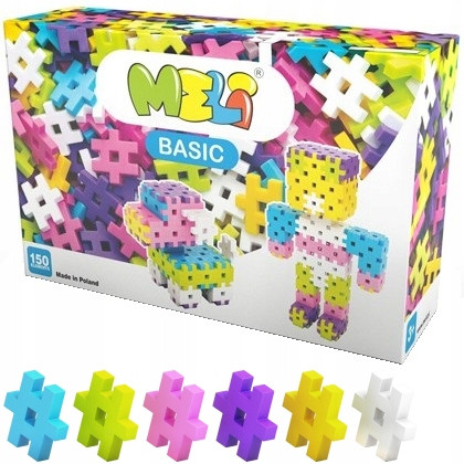 Klocki Meli BASIC GIRLS 150 Elementów Dla Dziewczynki 3+_1