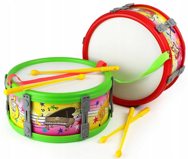 Bęben Perkusyjny Perkusja 23cm + Pałeczki Instrument Dla Dzieci MIX MAREK_2