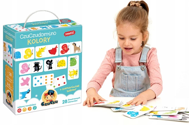 KOLORY Domino Gra Dla Dzieci Układanka 2+ CzuCzu_1