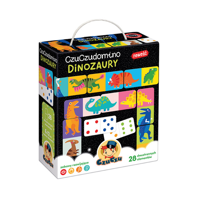 DINOZAURY Domino Gra Dla Dzieci Układanka 2+ CzuCzu_5