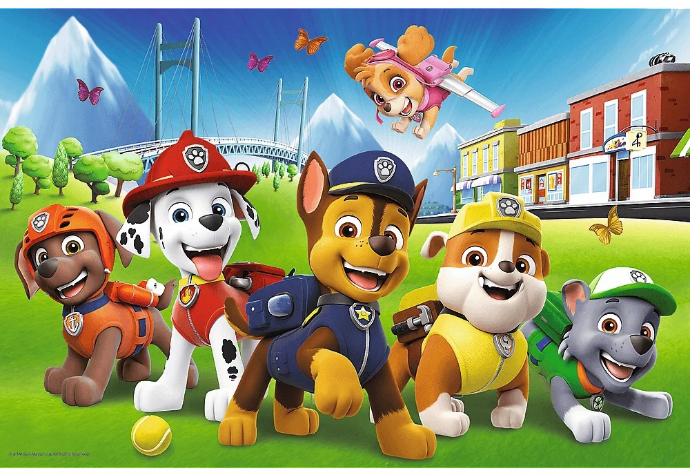 Puzzle 60 Układanka Psi Patrol Paw Na Polanie Chase Rabel Sky Zuma 4+ Trefl_1