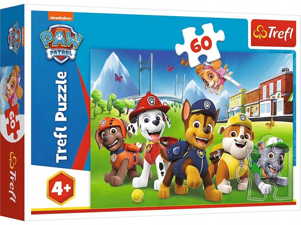 Puzzle 60 Układanka Psi Patrol Paw Na Polanie Chase Rabel Sky Zuma 4+ Trefl_2
