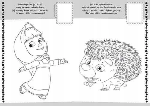Masza i Niedźwiedź Koloruj i Naklejaj 3+ HarperKids_3