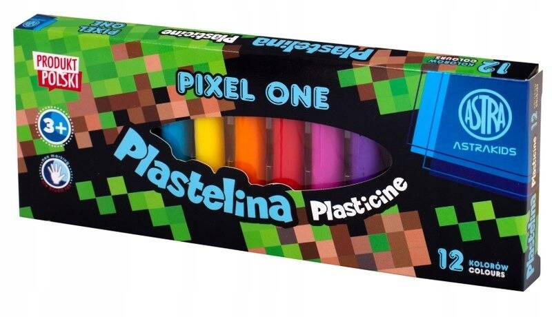 Plastelin Szkolna 12 Kolorów Pixele Game Pixelone Astra_4