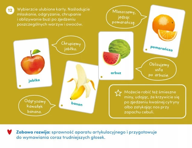 Karty Obrazkowe Owoce i Warzywa Edukacyjne Na Sznureczku 1+ CzuCzu_3