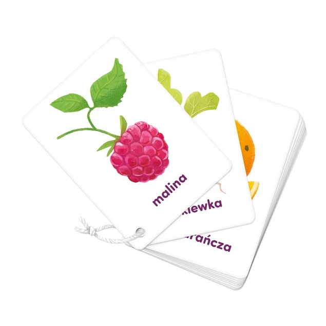Karty Obrazkowe Owoce i Warzywa Edukacyjne Na Sznureczku 1+ CzuCzu_4