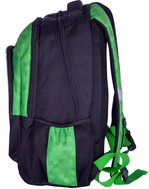 Plecak Szkolny Wielokomorowy MINECRAFT 20l Czarny Zielony Astra_5