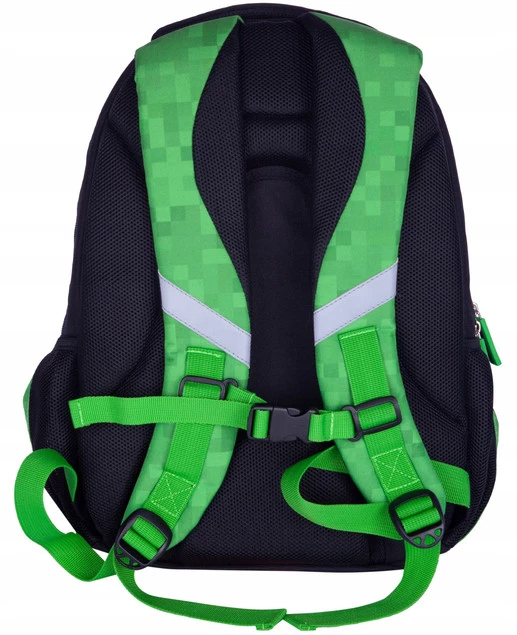 Plecak Szkolny Wielokomorowy MINECRAFT 20l Czarny Zielony Astra_6