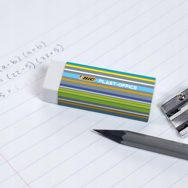 BIC PLAST-OFFICE Gumka Do Ścierania MAZANIA Szkolna Biurowa w Osłonce 1szt._3