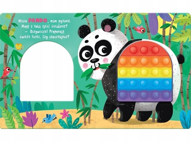 WESOŁE ZOO Książeczka Sensoryczna z POP IT Grażyna Wasilewicz 0+ Aksjomat_2