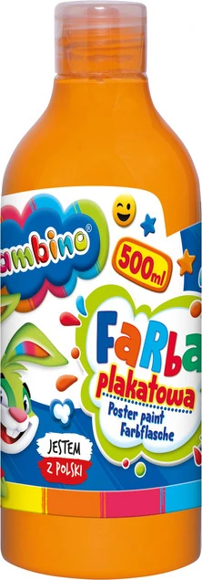 FARBA PLAKATOWA Szkolna Bambino 500 ml POMARAŃCZA_1