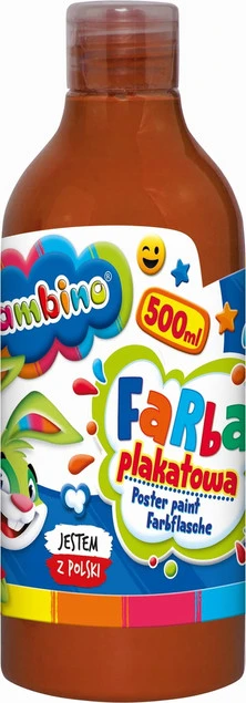 FARBA PLAKATOWA Szkolna Bambino 500 ml BRĄZOWA_1
