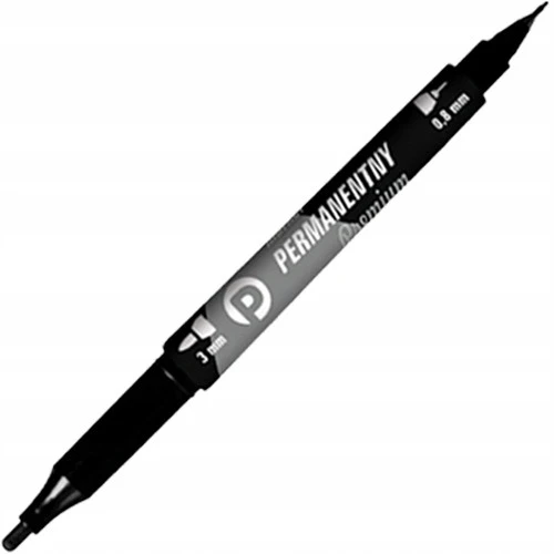 Marker Permanentny Foliopis Dwustronny Tetis KM501 Czarny Na CD DVD_2