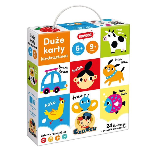 Duże Karty Kontrastowe Dla Dzieci W Wieku 6-9M+ CzuCzu_5