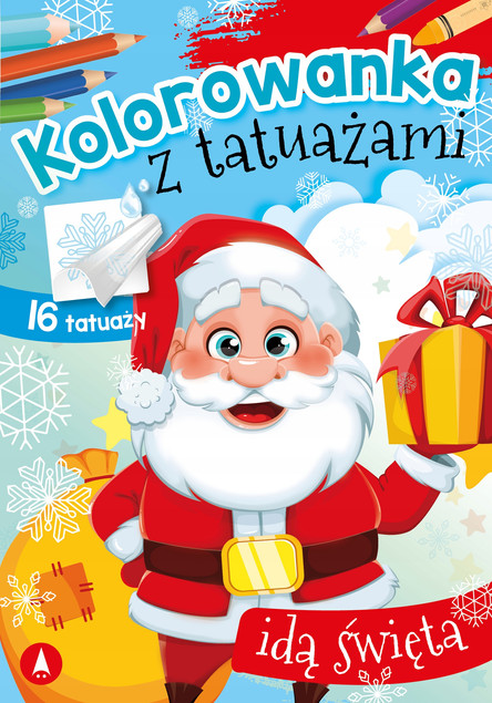 Kolorowanka Z Tatuażami IDĄ ŚWIĘTA Świecące W Ciemności 3+ Skrzat_1