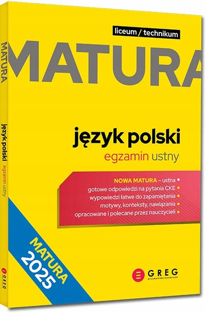 Matura JĘZYK POLSKI Egzamin Ustny 2025 Repetytorium Maturalne Greg_1