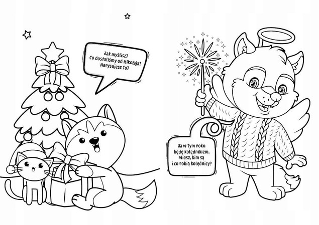 Świąteczne Kolorowanie z Mikołajem 74 Naklejek BooksAndFun_2