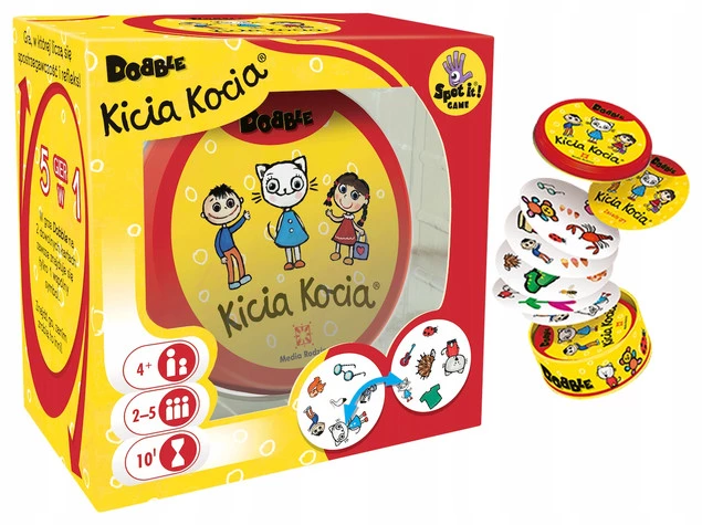 KICIA KOCIA Dobble Gra Karciana Rodzinna Spostrzegawczość 4+ Rebel_1