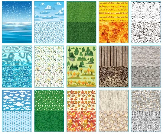 Papier z Motywami Ozdobny NATURA A4 80g/m2 15 Arkuszy Happy Color_2