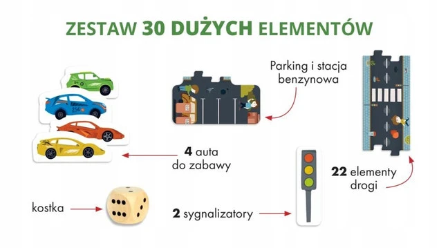 Duże Puzzle z Grą DROGA Układaj Trasy 3+ Kapitan Nauka_3