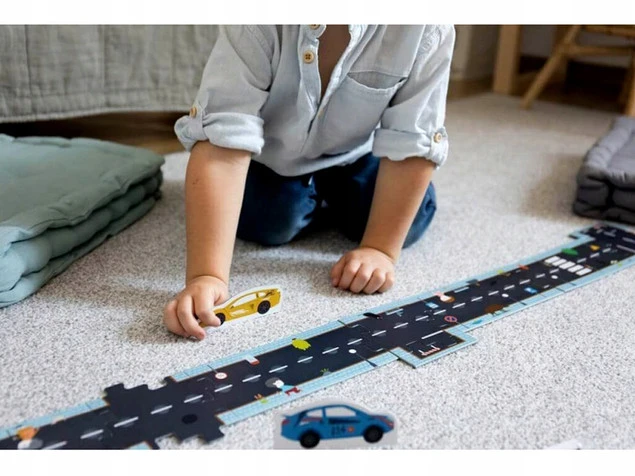 Duże Puzzle z Grą DROGA Układaj Trasy 3+ Kapitan Nauka_6